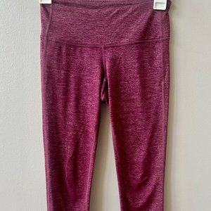 Athleta Capri Leggings, women's size XXS, Marled Wine pattern